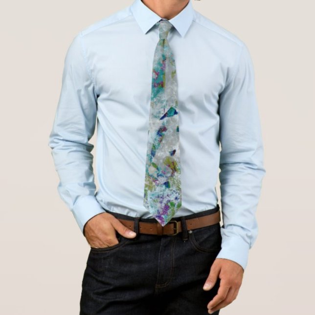 Original Modern One Of A Kind Abstract Art Design Tie (Creator Uploaded)
