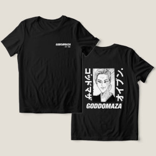 ORIGINAL MOMOKO HEAD BW BOLD TEXT BLACK BACK  Tri-Blend SHIRT