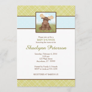 Original Moose Baby Shower Invitation