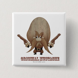 Original Moustache 15 Cm Square Badge