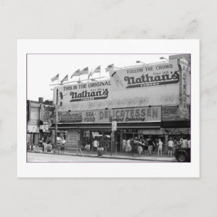 Original Nathan's Hot Dogs (Coney Is., NY) Postcard