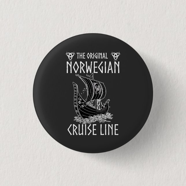 Original Norwegian Cruise Line - Nostalgic Voyage  3 Cm Round Badge (Front)