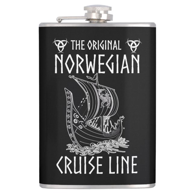 Original Norwegian Cruise Line - Nostalgic Voyage  Hip Flask (Front)