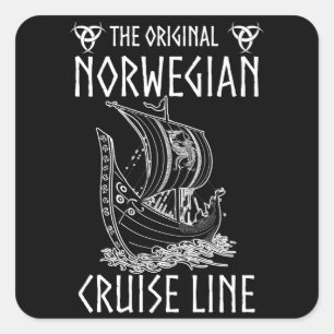 Original Norwegian Cruise Line - Nostalgic Voyage  Square Sticker