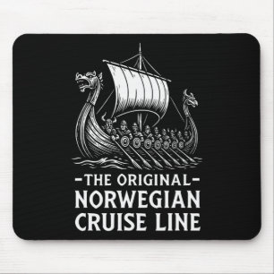Original Norwegian Cruise Line Viking Humor Funny Mouse Mat