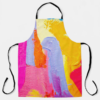 Original Oil Painting: Colourful Abstract Apron