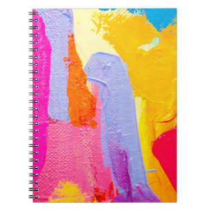 Original Oil Painting: Colourful Abstract Notebook