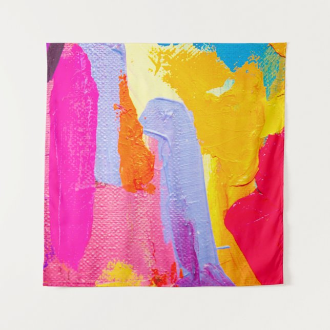 Original Oil Painting: Colourful Abstract Tapestry (Front)