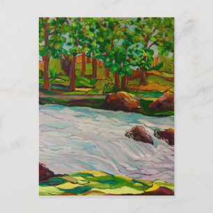 original Oil Painting Landscape Postcard