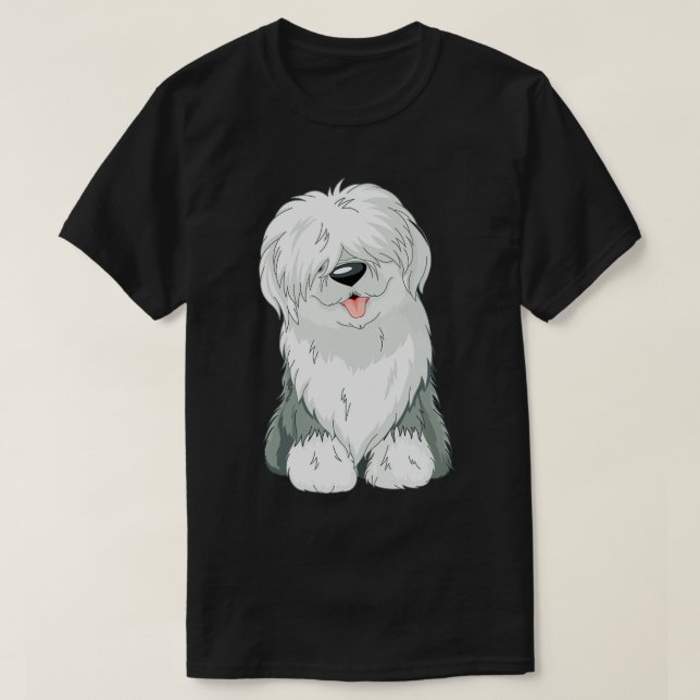 Original Old English Sheepdog Puppy T-Shirt (Design Front)