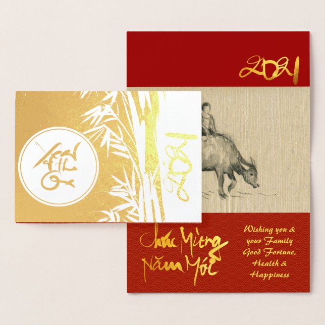 Original Ox Child painting 2021 Luxury Foil GC2 Card (Display)