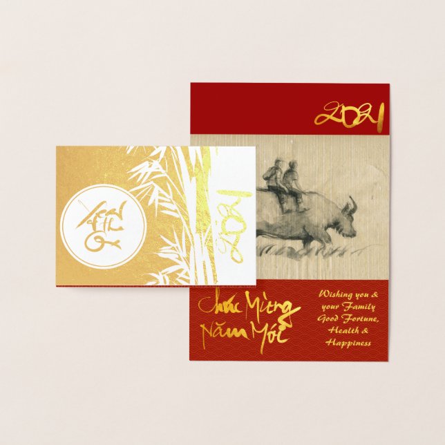 Original Ox Children painting 2021 Luxury Foil GC2 Foil Card (Display)