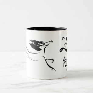Original painting 3 Horse Chinese New Year 2026 TM Two-Tone Coffee Mug