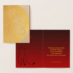 Original painting Cat Vietnamese New Year 2023 RFC Foil Card