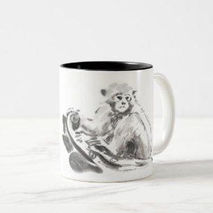 Original Painting Chinese Monkey Year Zodiac Mug