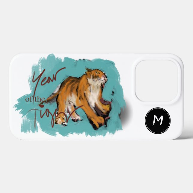 Original Painting Chinese Tiger Year Name Birthday Case-Mate iPhone Case (Back (Horizontal))