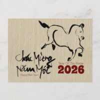Original Painting Horse Vietnamese New Year 2026 H