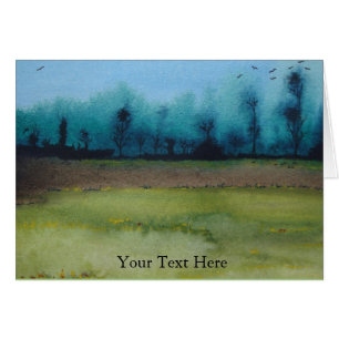 original painting of mystic woodland landscape