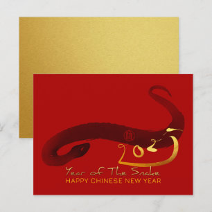Original Painting Snake Chinese Lunar New Year P1 Postcard