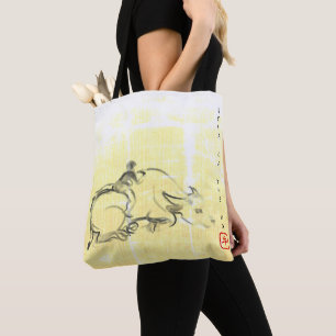 Original painting Water Buffalo Child Ox Year AoTB Tote Bag