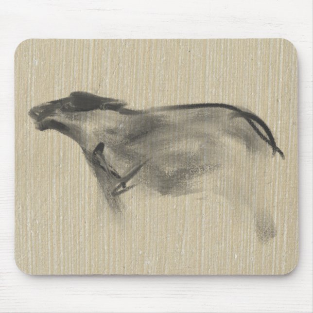 Original Painting Water buffalo OX New Year MouseP Mouse Mat (Front)