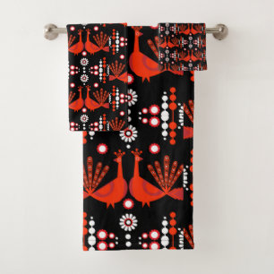 Original Peacock Art Home Decor Bath Towel Set