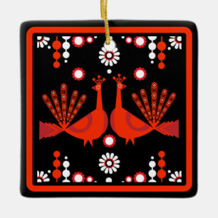 Original Peacock Art Home Decor Ceramic Ornament