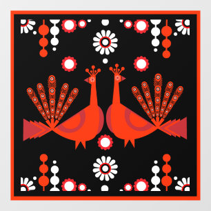 Original Peacock Art Home Decor Window Cling