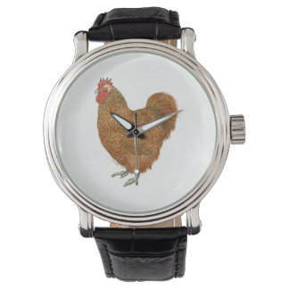 Original pen and ink drawing of a chicken watch