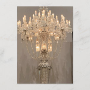 Original photo of chandelier invitation