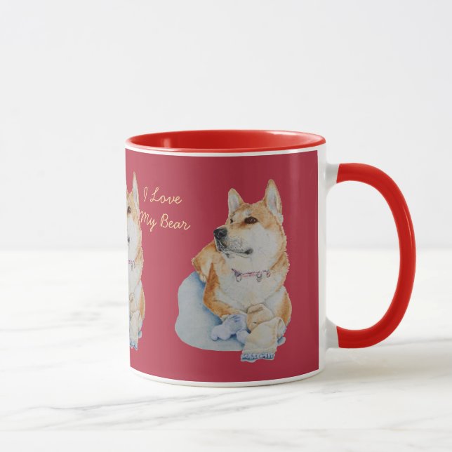 original picture of beautiful akita dog mug (Right)