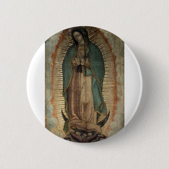 Original Picture of Our Lady of Guadalupe 6 Cm Round Badge (Front)