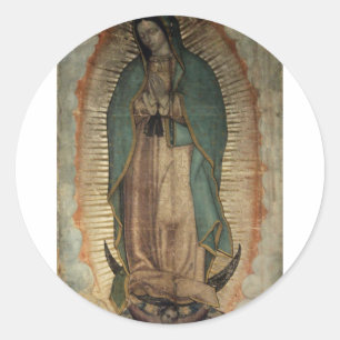 Original Picture of Our Lady of Guadalupe Classic Round Sticker