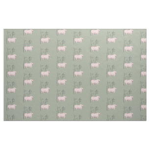 Original Pig and Bamboos Choose colour 1 Fabric