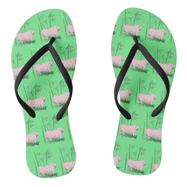 Original Pig Bamboos  1 Choose colour Woman Flip F Flip Flops (Footbed)