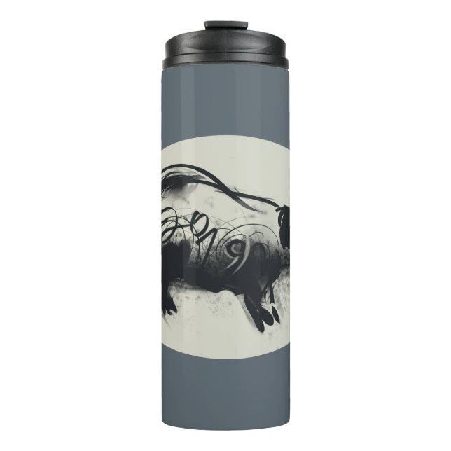 Original Pig Drawing with 2019 Thermal Tumbler (Front)