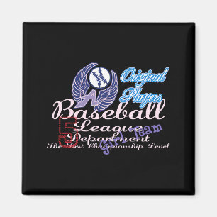 Original Player Baseball Girl Team T Shirt Magnet