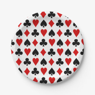 Original Playing cards Diamond Club Heart Spade Paper Plate