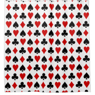 Original Playing cards Diamond Club Heart Spade Shower Curtain