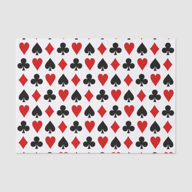 Original Playing cards Diamond Club Heart Spade Tissue Paper (Front)