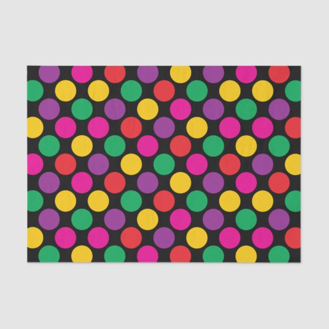 Original Polka Dots - Customisable background Tissue Paper (Front)