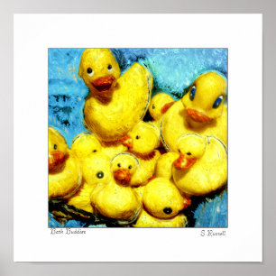 Original Print by Sandra L Russell "Bath Buddies"