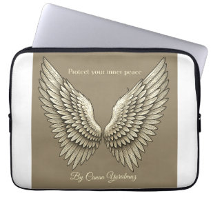 Original Protect Your Inner Peace Angel Wings Art Laptop Sleeve
