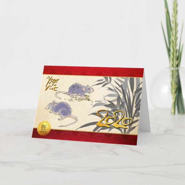 Original Rats Bamboo painting 2020 HGC Card (Front)