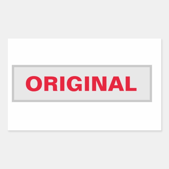 original rectangular sticker (Front)