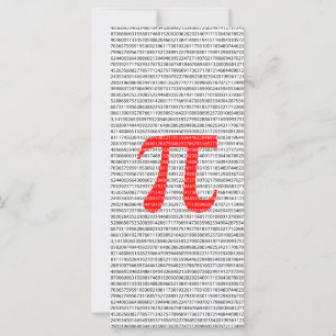 Original red number pi day mathematical symbol