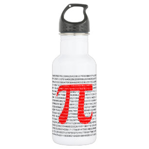 Original red number pi day mathematical symbol 532 ml water bottle