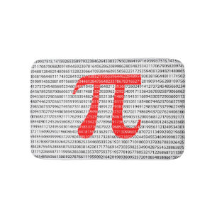 Original red number pi day mathematical symbol bath mat