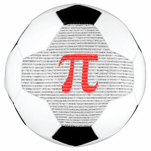Original red number pi day mathematical symbol football