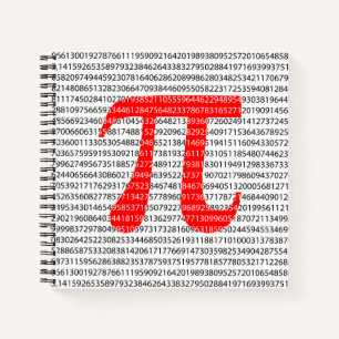 Original red number pi day mathematical symbol notebook